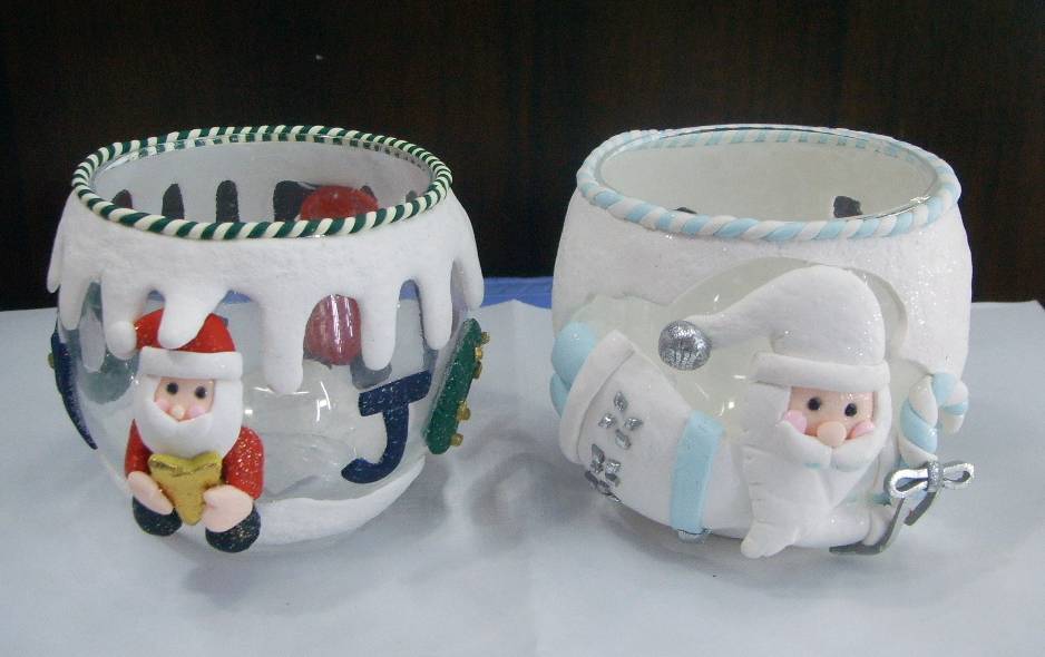 4711542838001-10公分軟陶聖誕燭杯CD