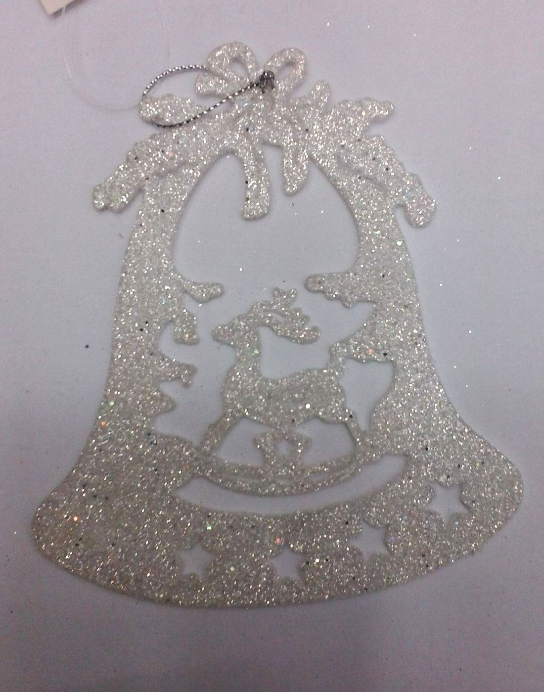 4715872470818銀白聖誕鐘吊飾