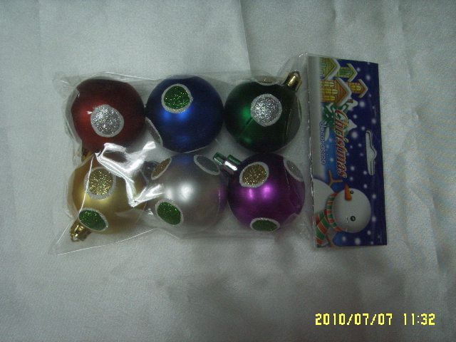 4711542830647-6入50mm彩色金蔥點聖誕球