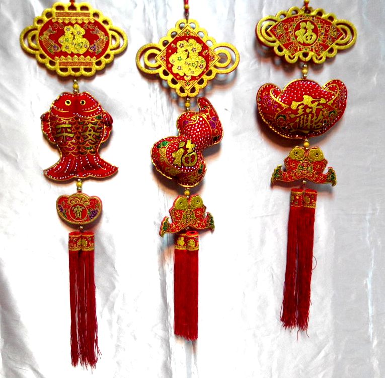 植絨彩鑽大吊飾