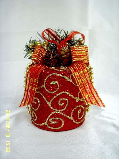 4711542830845金蔥圖騰大禮物盒吊飾