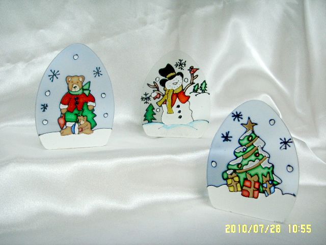 4711542836236彩波橢圓型聖誕燭台