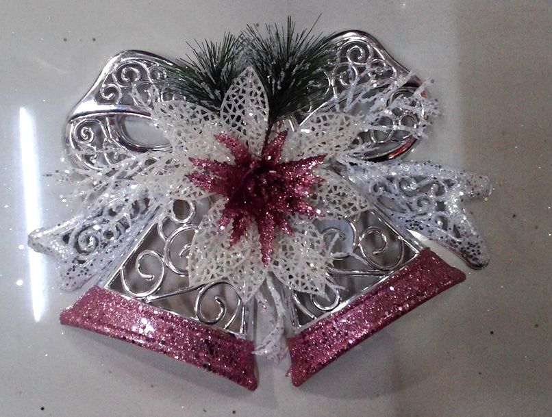 4715872471037銀粉色鏤空雙鐘調飾