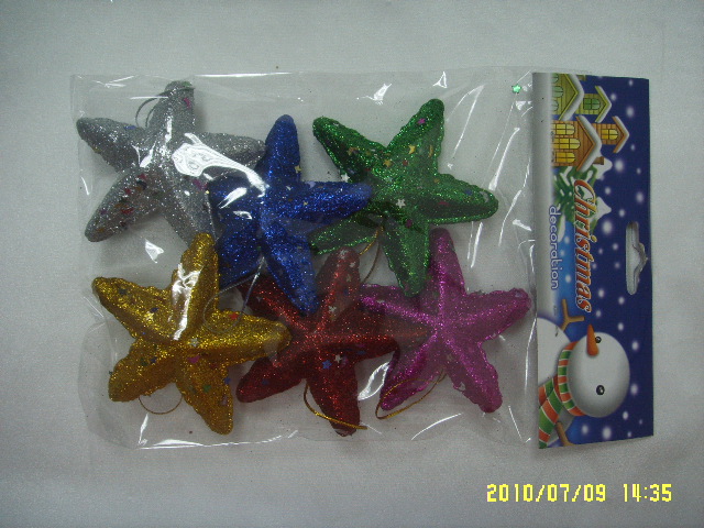 4711542830128-6入彩蔥星星聖誕吊飾