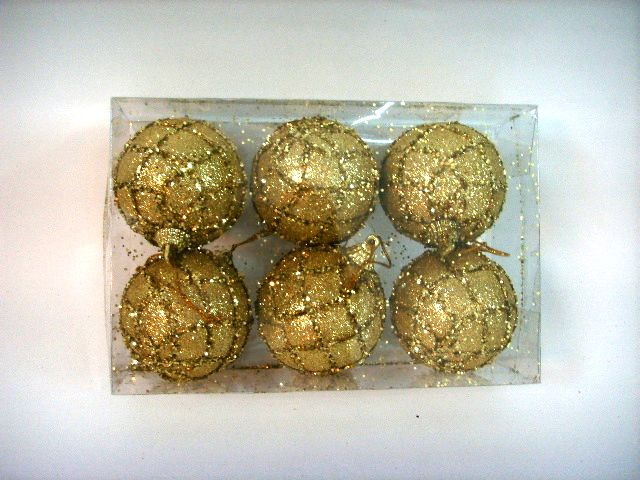 4717622277524-6入6cm金蔥聖誕球
