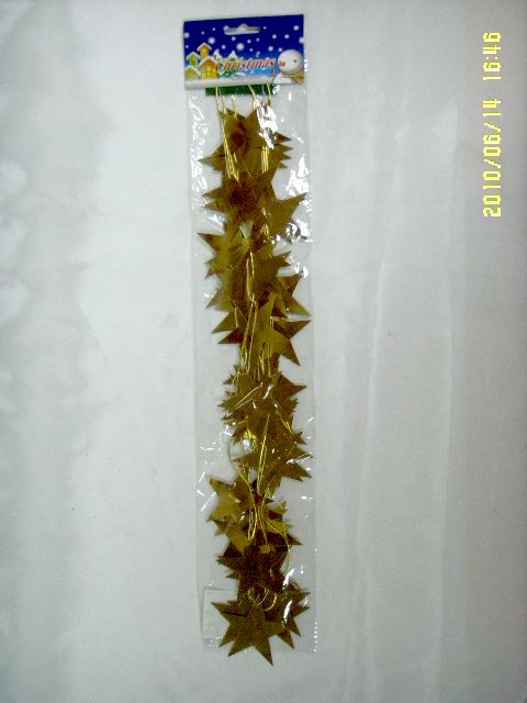 4711542838421-270cm星星聖誕吊飾條-金