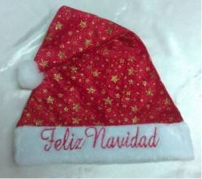 4717622277265彩印亮片聖誕帽