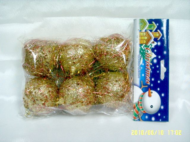 4711542839749-6入60mm金蔥絲聖誕球