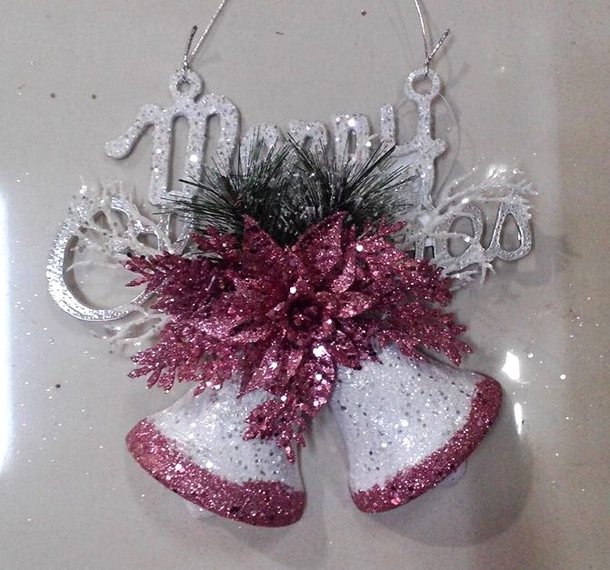 4715872471044聖誕字+雙色鐘吊飾