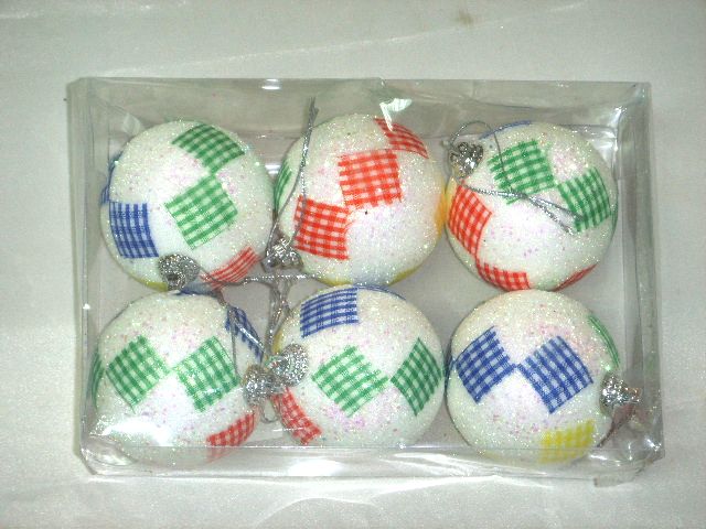 4715872473406-6入6公分彩布白蔥聖誕球