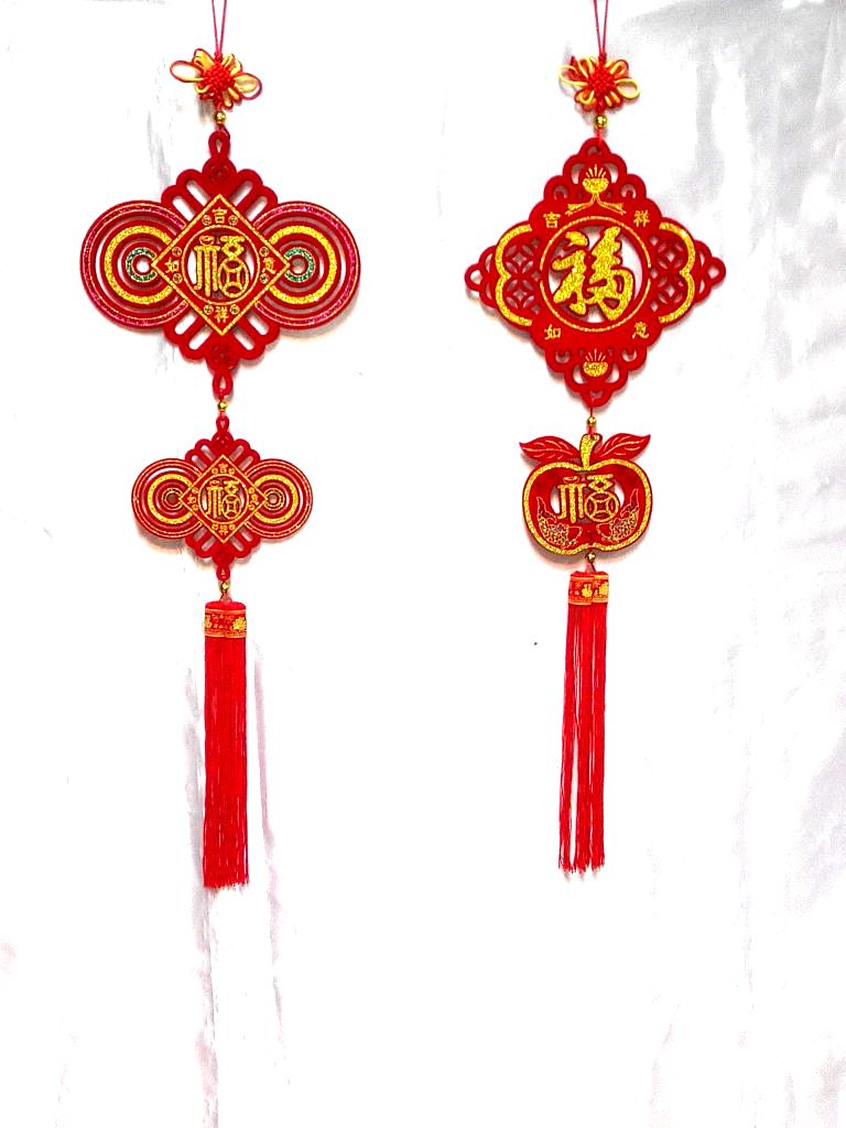 吉祥雙福板吊飾