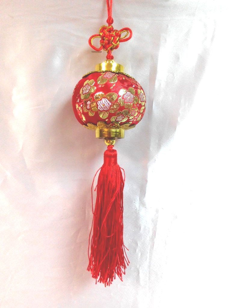 金絲綢緞小燈籠吊飾