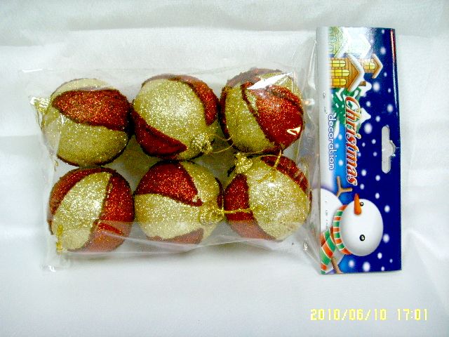 4711542839725-6入60mm金紅聖誕球