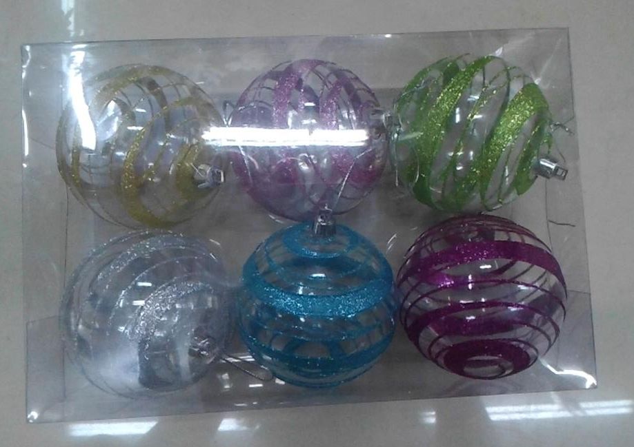 4715872470306-6入60mm多彩透明球吊飾