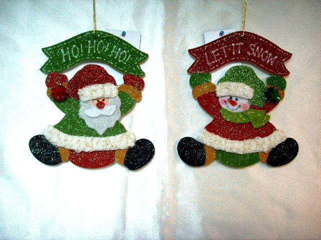 471762272703彩蔥泡棉雪人舉牌吊飾