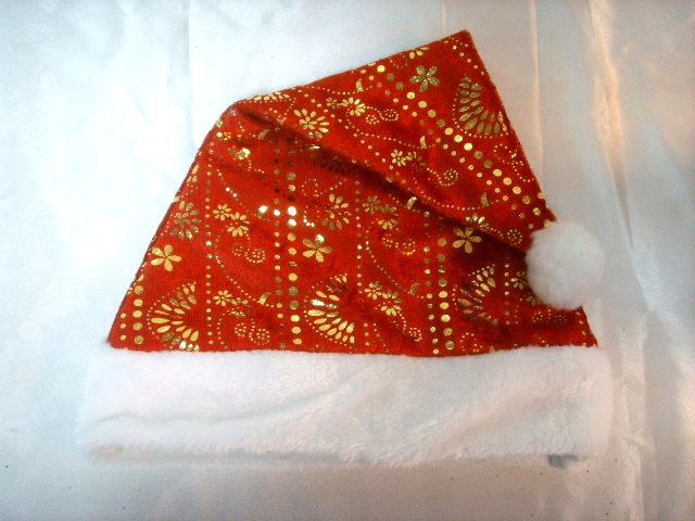 4717622272642金蔥壓紋聖誕帽