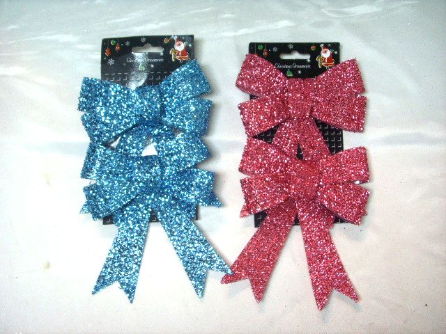 4715872473710-2入聖誕蝴蝶結吊飾-冰藍粉紅