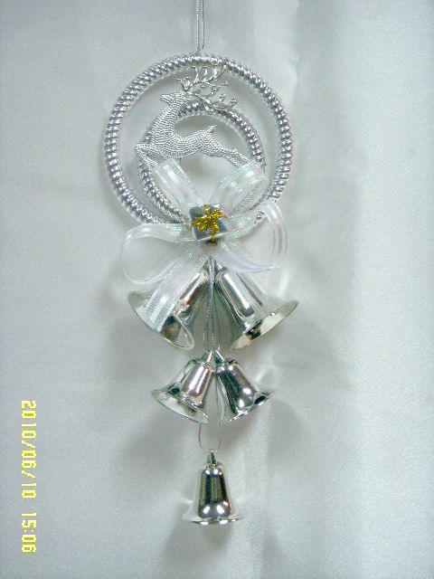 4711542830227麋鹿聖誕鐘吊飾(金紅)