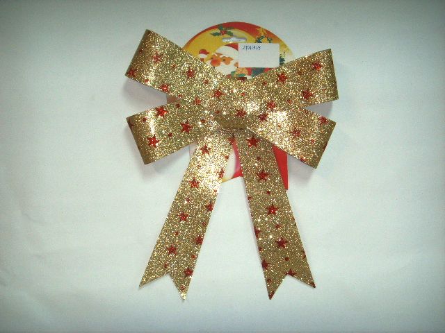 4717622277463金蔥星蝴蝶結吊飾-金