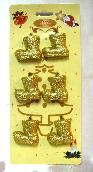 4717622273090-6入金蔥聖誕雪靴吊飾