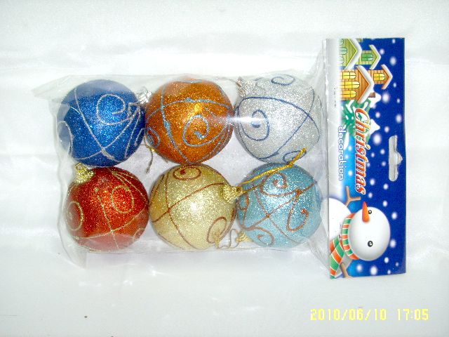 4711542839701-6入60mm彩蔥聖誕球