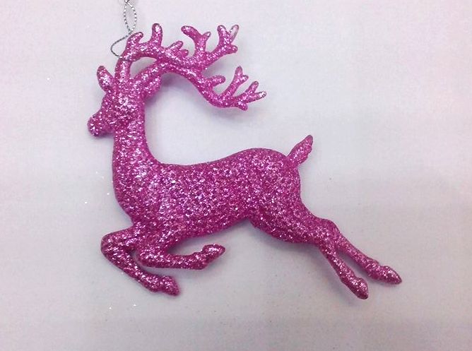 4715872470610銀蔥麋鹿吊飾-粉紅