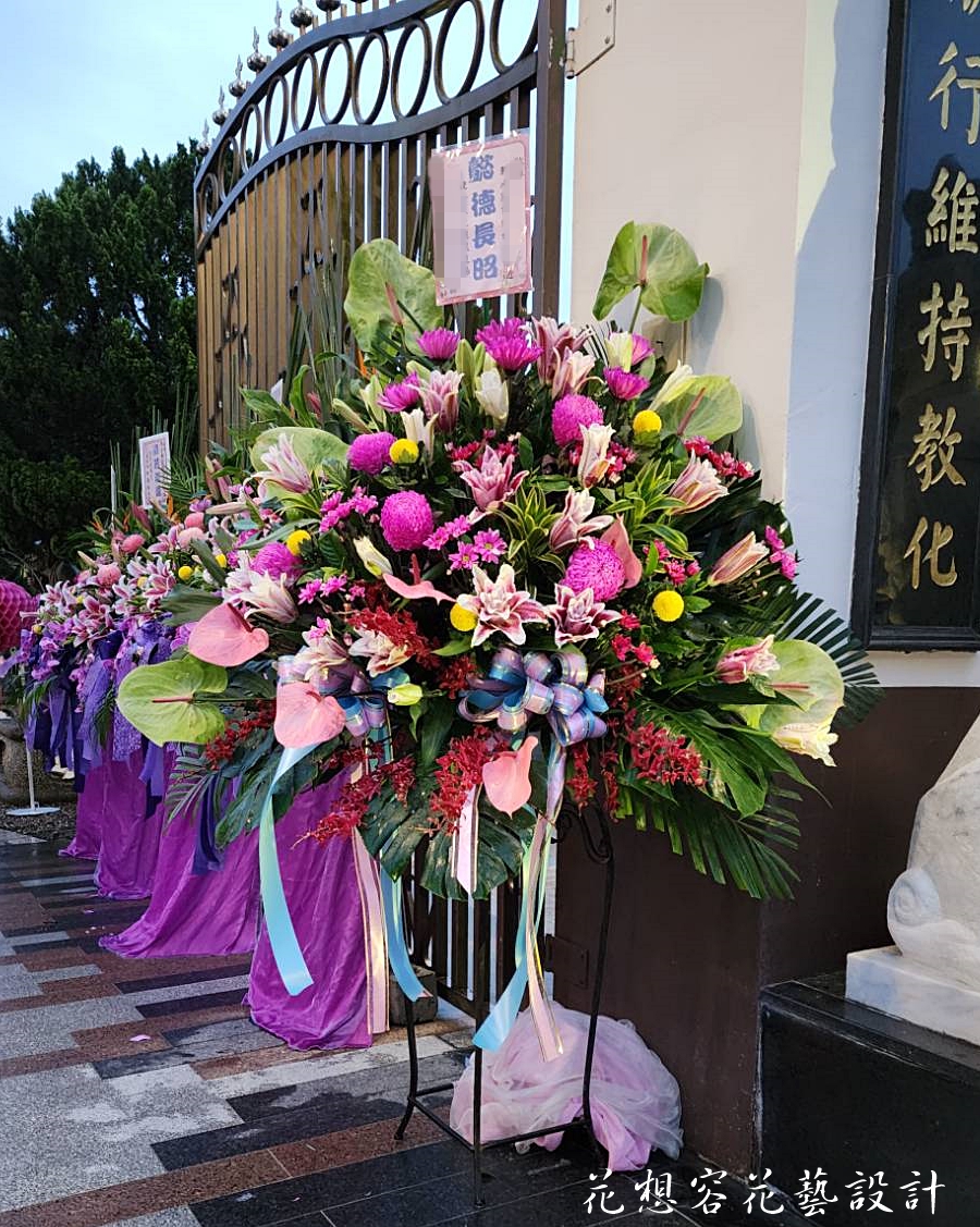 喪禮藝術花柱~❀花想容花藝設計❀