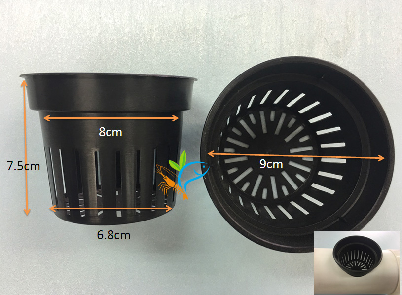 3吋水耕栽培盆-黑