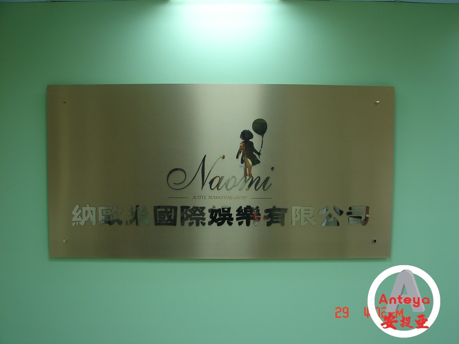 塑鋁霧金板鏡面金字