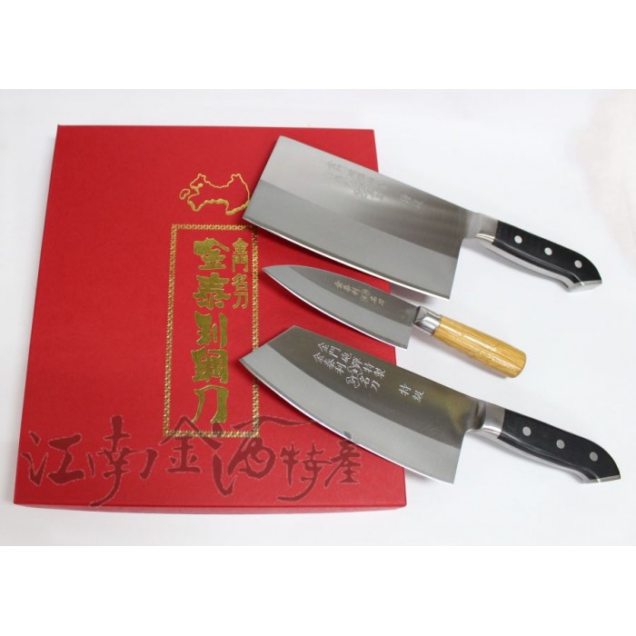 金泰利菜刀三入禮盒(電木柄)
