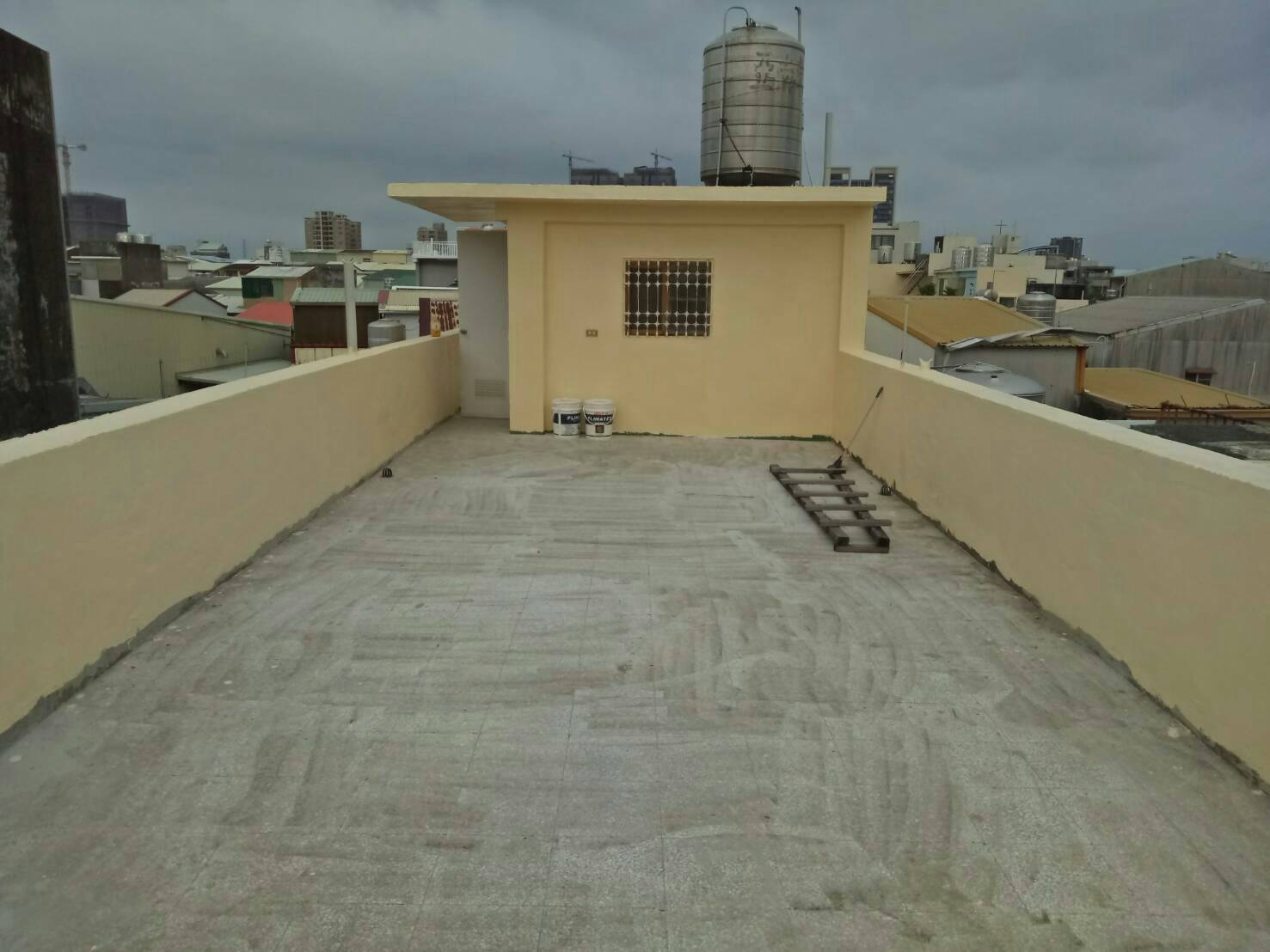 屋頂PU防水施工前中後照片