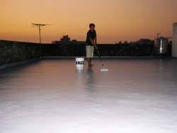 屋頂七層水性防水塗料-施工中04