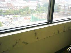 窗框注射發泡-施工前