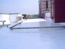 屋頂隔熱磚PU防水-施工後