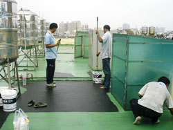 屋頂防水-施工中