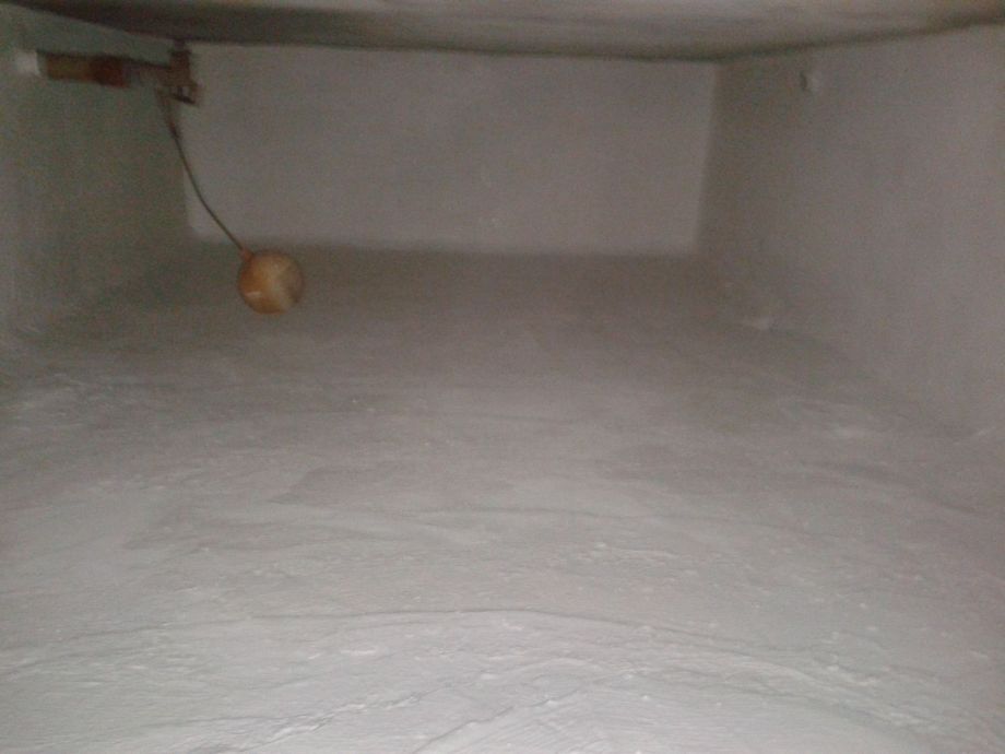 蓄水池防水施工中