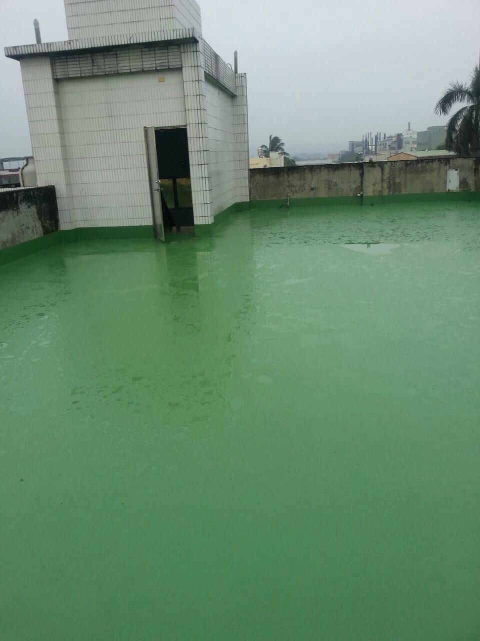 屋頂隔熱磚打除防水工程-施工後