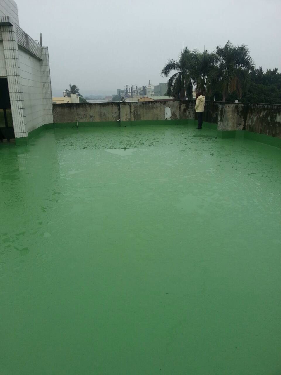 屋頂隔熱磚打除防水工程-施工後