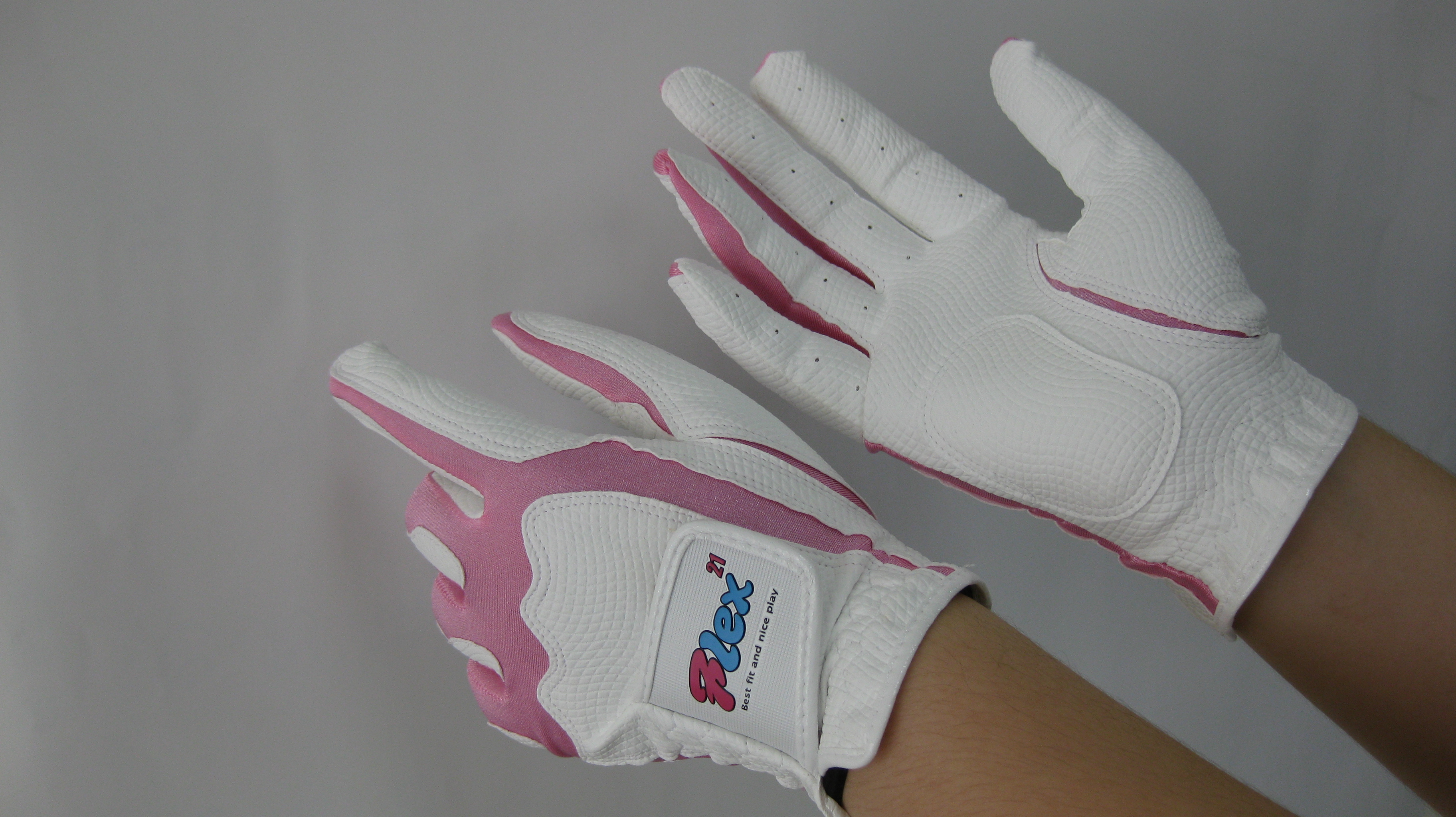 日製女用手套白/粉