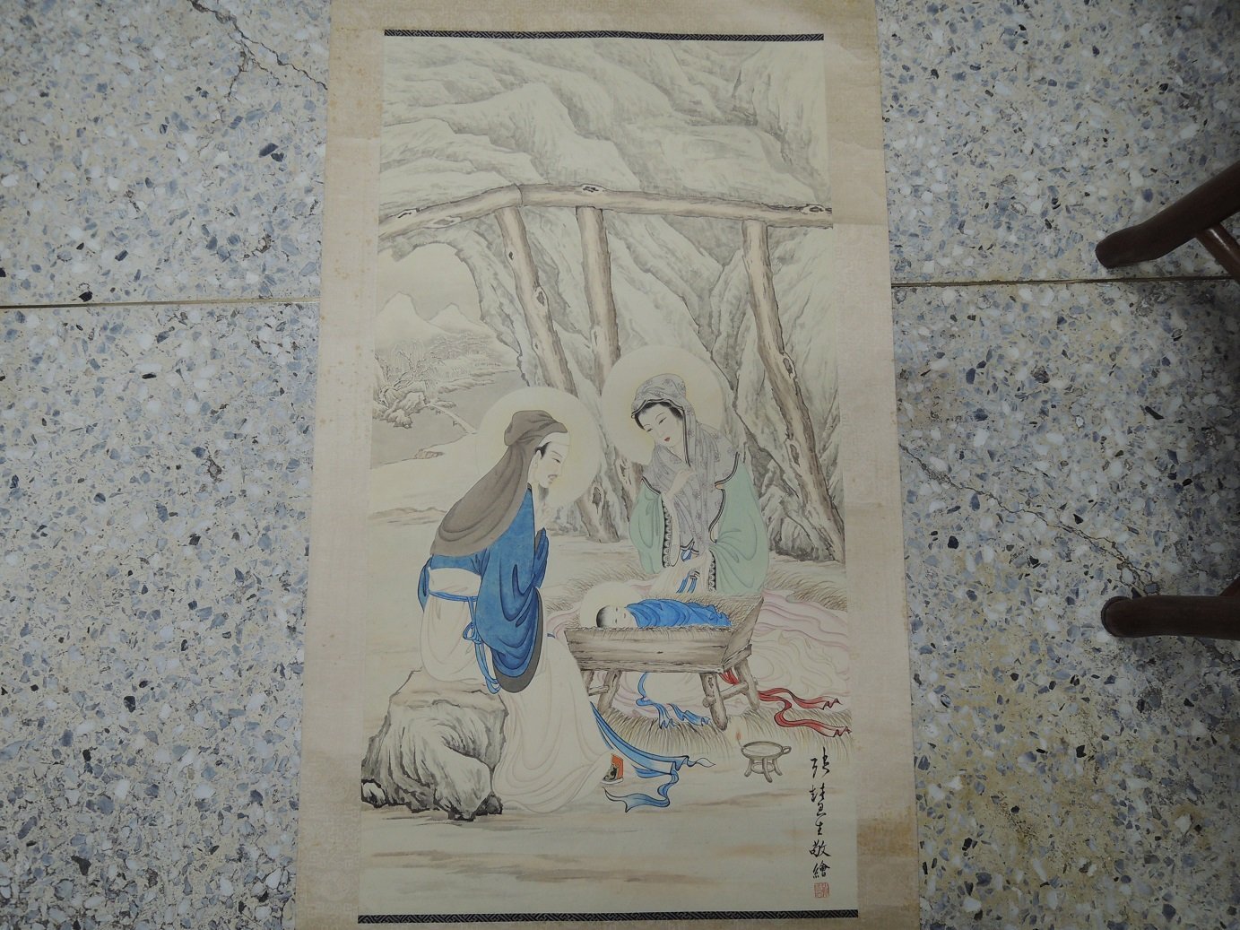 張慧生，人物畫，水墨畫作品