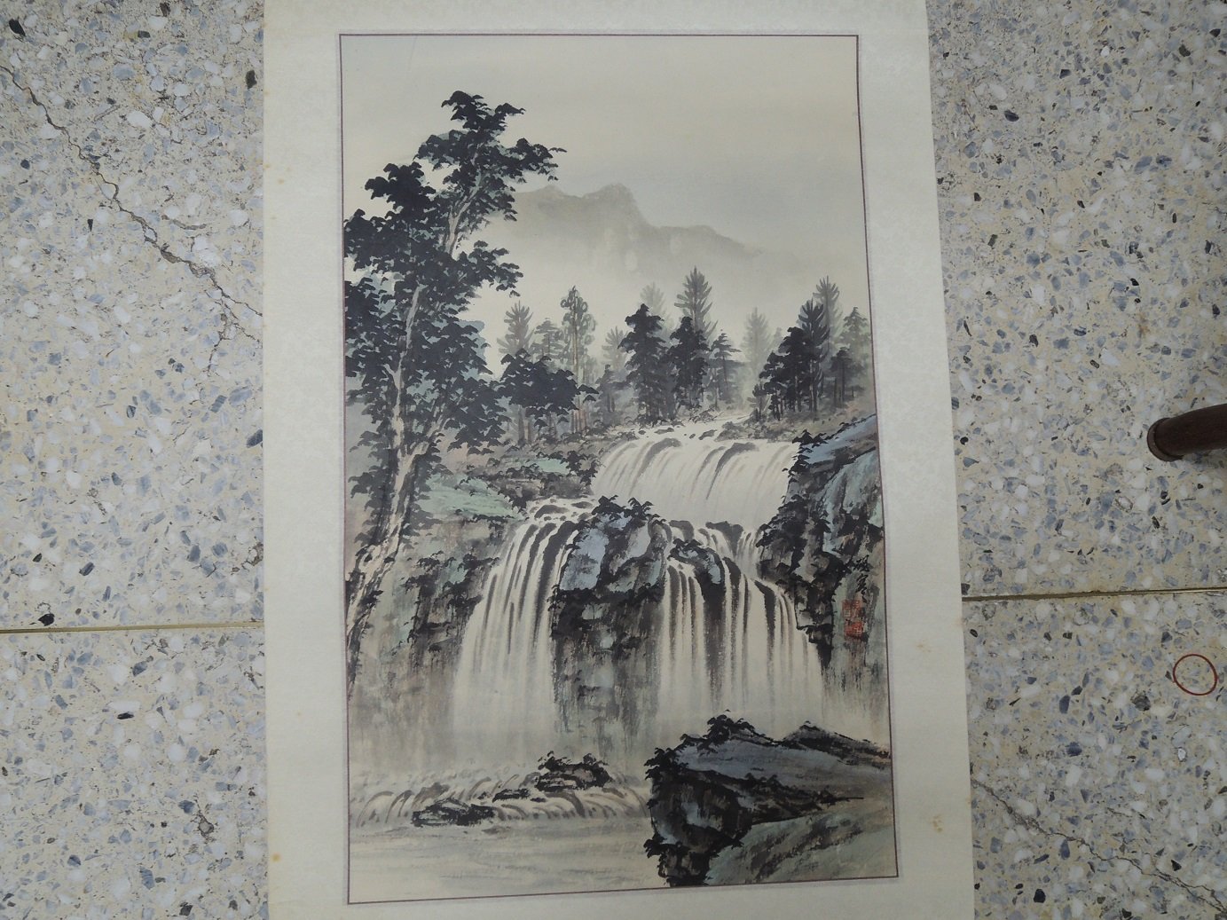 章金生，(硯寒)，山水，水墨畫作品