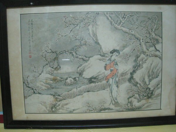 潘振鏞（光緒仕女圖），人物設色水墨畫作品