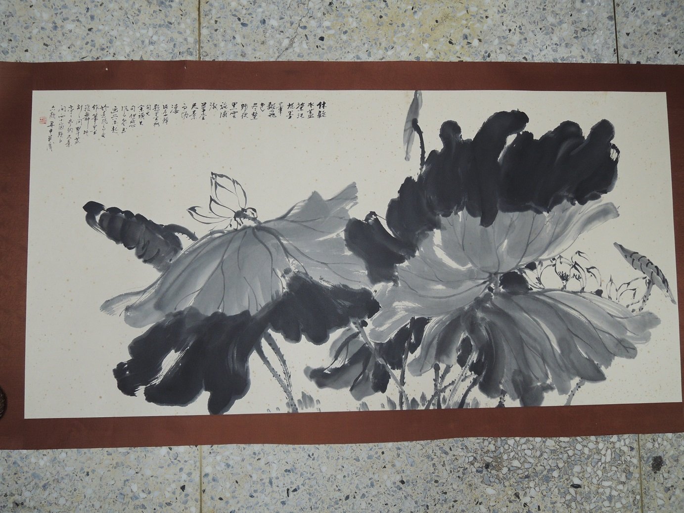 梁丹丰，墨荷，水墨畫作品