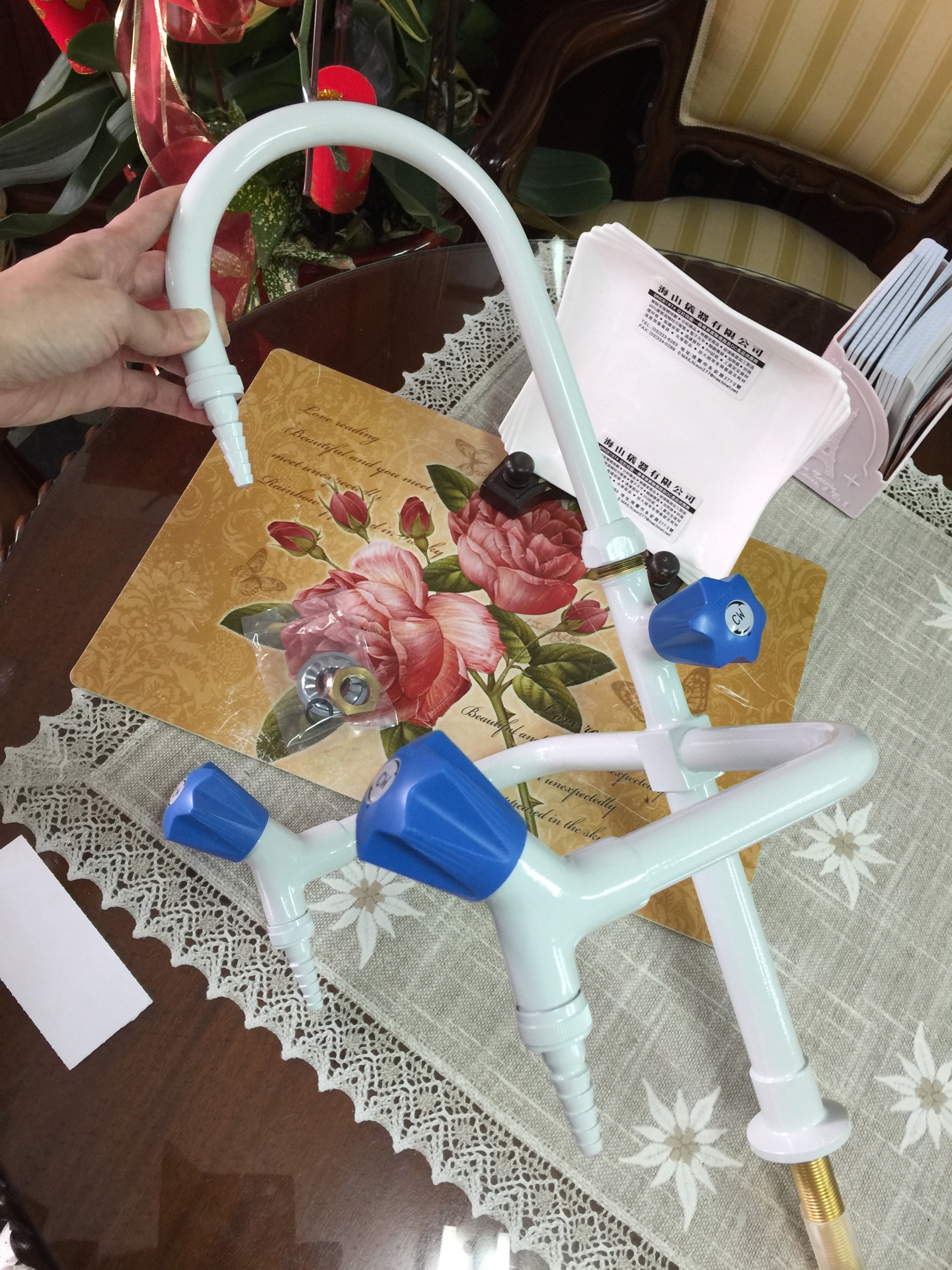 三口化驗龍頭-實驗室用-海山儀器