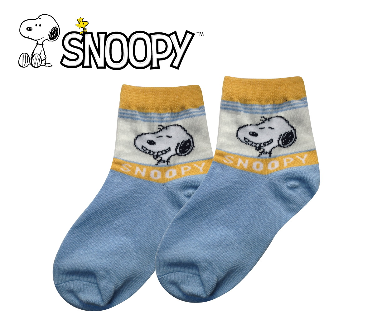 SN009　1/2提花大頭童棉襪