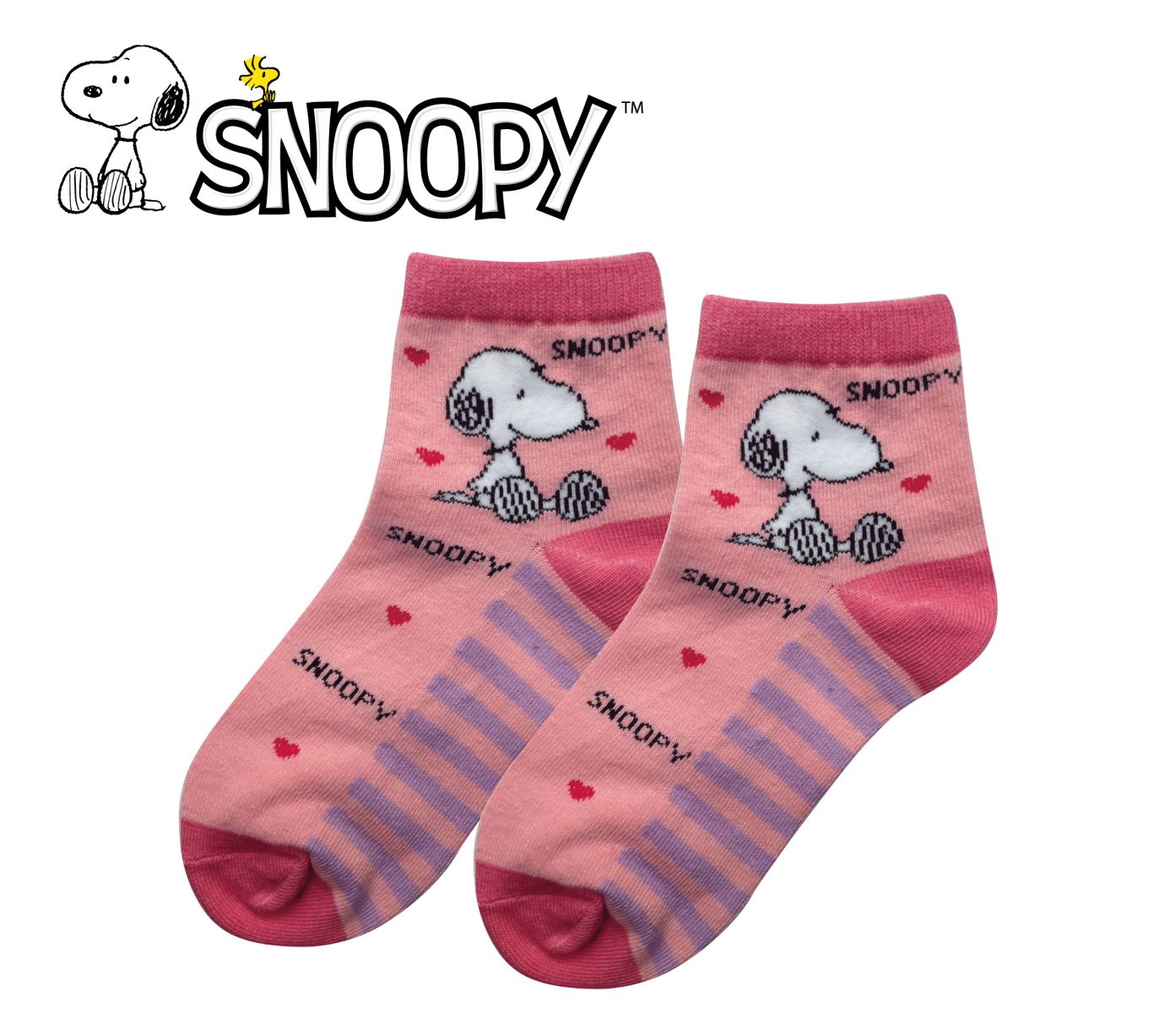SN014愛心橫條1/2童棉襪
