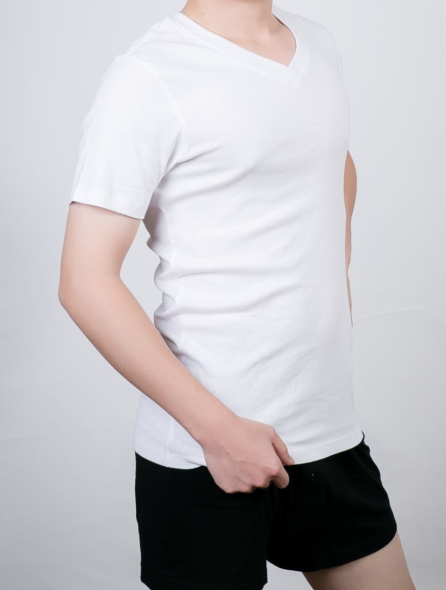 EF111純棉V領短袖內衣