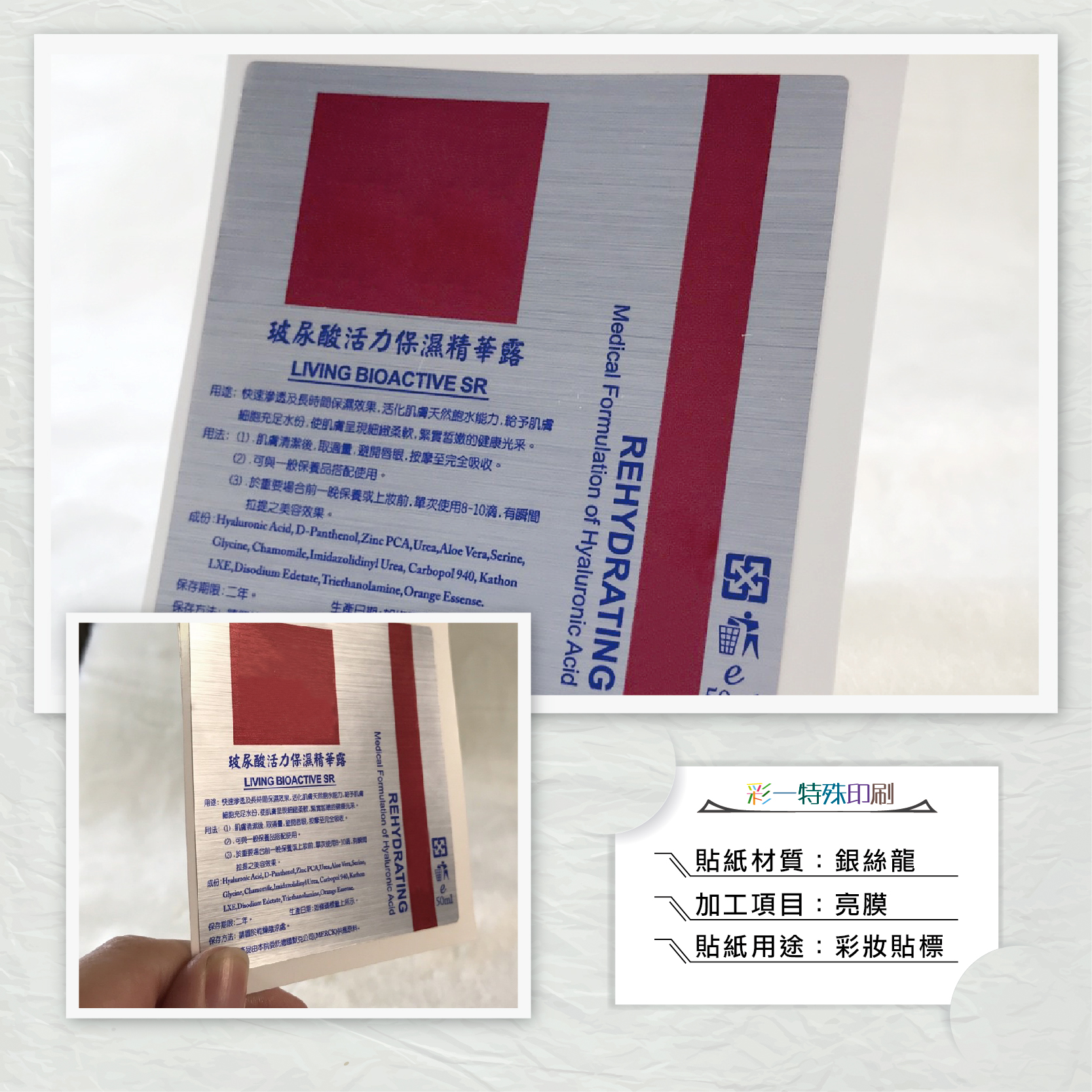 銀絲龍貼紙-產品