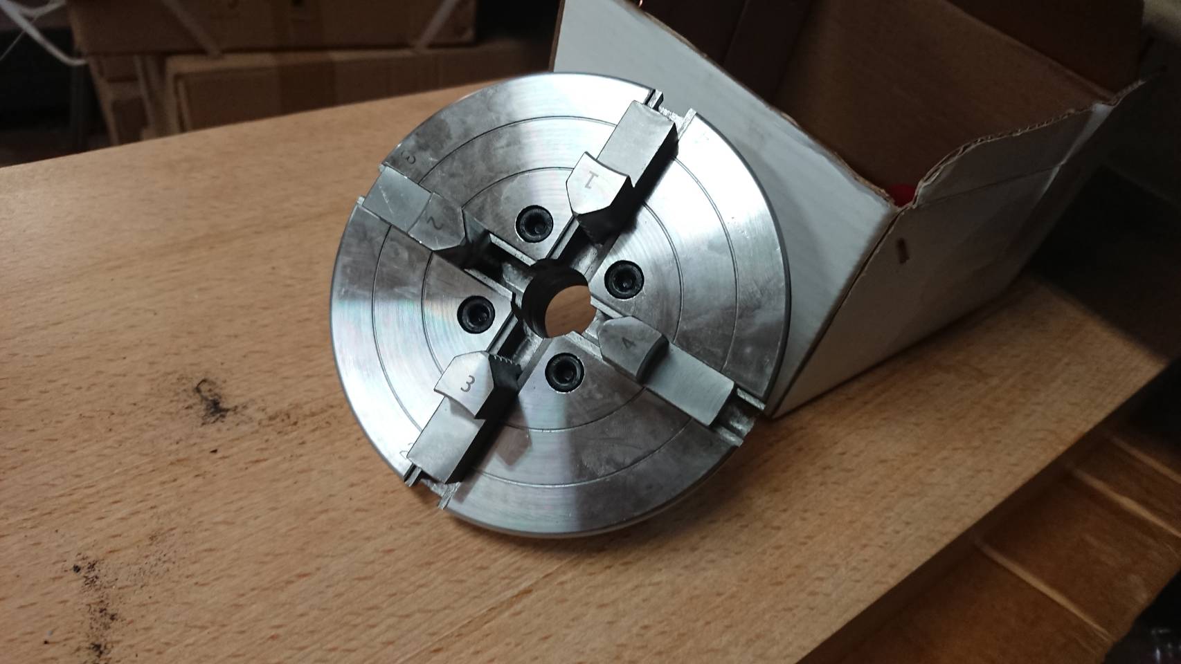 WE-5KD型木工專用夾頭5吋型4爪盤爪組*5-120MM