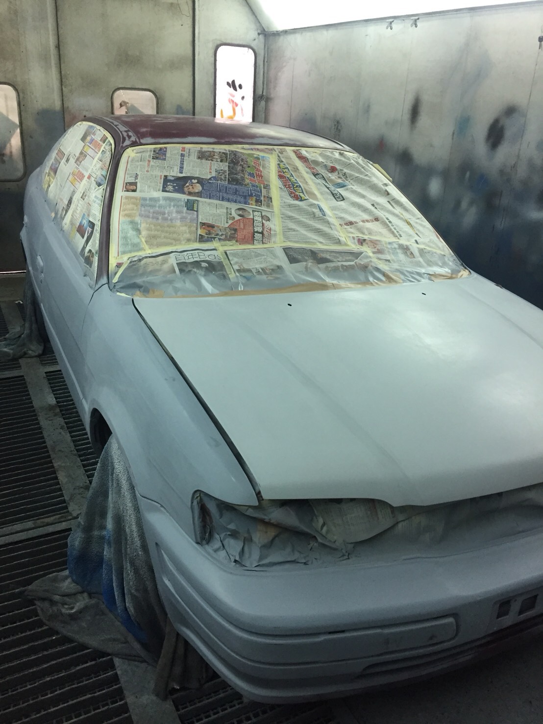 Toyota舊車翻新-二度底漆-久隆汽車修理廠